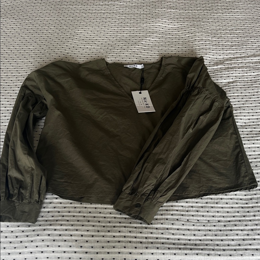NAK Dark Olive Blouse for Women